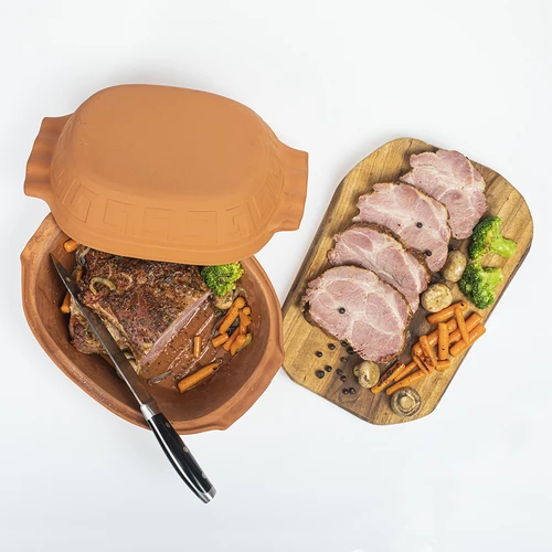 Rímsky hrniec 4L - 7 ['rímsky hrniec', ' pečenie bez tuku', ' varenie v pare', ' na mäso', ' na chlieb', ' na ryby', ' pre vegetariánov', ' jedlá z jedného hrnca', ' jedlá pre deti', ' diétne jedlá', ' na pečenie chleba', ' hlinený hrniec', ' hlinený hrniec', ' nápad na darček']