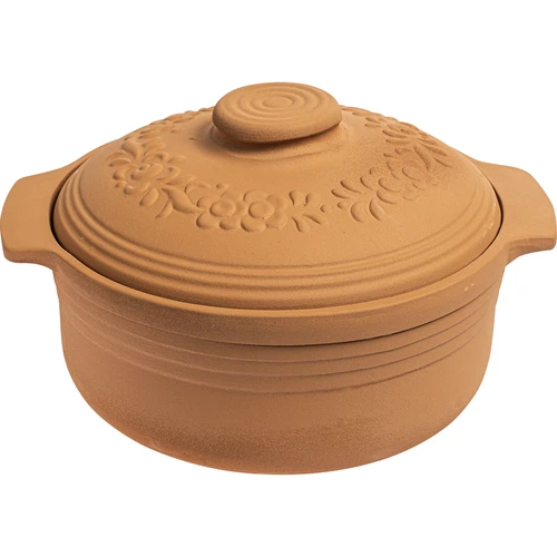 Rímsky hrniec okrúhly 4L - 2 ['rímsky hrniec', ' pečenie bez tuku', ' varenie v pare', ' na mäso', ' na chlieb', ' na ryby', ' pre vegetariánov', ' jedlá z jedného hrnca', ' jedlá pre deti', ' diétne jedlá', ' na pečenie chleba', ' hlinený hrniec', ' hlinený hrniec', ' nápad na darček', ' na paštétu', ' na zapekanku', ' rímsky hrniec s pokrievkou']