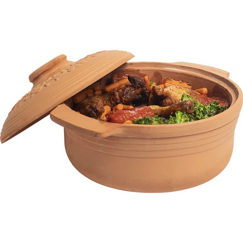 Rímsky hrniec okrúhly 4L - 9 ['rímsky hrniec', ' pečenie bez tuku', ' varenie v pare', ' na mäso', ' na chlieb', ' na ryby', ' pre vegetariánov', ' jedlá z jedného hrnca', ' jedlá pre deti', ' diétne jedlá', ' na pečenie chleba', ' hlinený hrniec', ' hlinený hrniec', ' nápad na darček', ' na paštétu', ' na zapekanku', ' rímsky hrniec s pokrievkou']