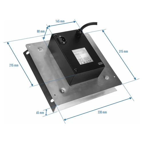 Sada elektrických modulov s Wi‑Fi riadiacou jednotkou – dragON IQ 1,5 kW, pre záhradné údiarne - 6