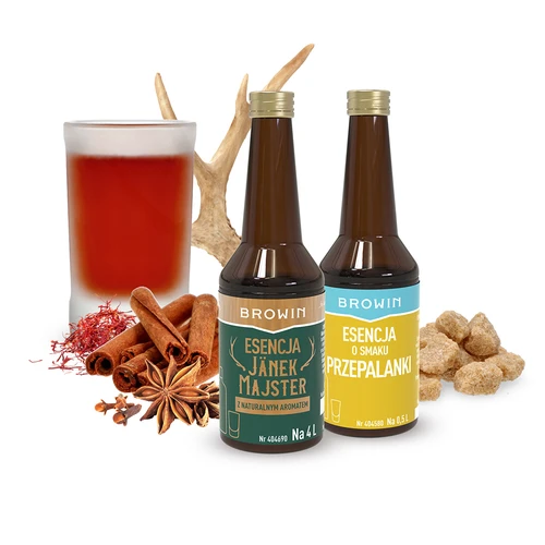 Sada esencií Jänek Majster 40 ml + Przepalanka 40 ml - 2 ['esencia do alkoholu', ' esencie do pálenky', ' príchuť do vodky', ' Jägermeister', ' likér', ' esencia chuti', ' aróma do alkoholov', '']