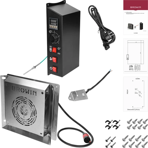 Sada modulov s digitálnym termostatom - dragON 2,7 kW, pre záhradné údiarne - 2 ['elektrické moduly pre údiarne', ' digitálny ovládač pre údiarne', ' sada modulov pre údiarne browin', ' moduly pre údiarne dragon', ' sada dragon pre záhradné údiarne', ' riadenie údenia', ' riadenie procesu údenia', ' moderná údiarňa', ' elektrická údiarňa', ' záhradná údiarňa', ' pohodlné údenie', ' vylepšenie údiarne', ' diaľkové ovládanie údenia', ' ako údiť', ' údenie s teplovzdušným obehom', ' digitálny termostat', ' ohrievač pre veľké údiarne', ' údenie s výkonom 2', '7 kW']