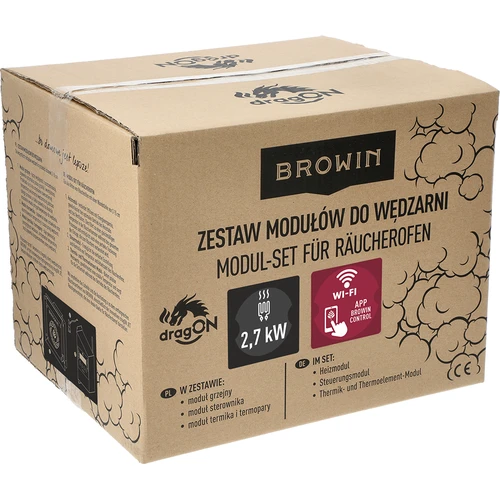 Sada modulov s Wi-Fi ovládačom - dragON IQ 2,7 kW, pre záhradné údiarne - 11 ['elektrické moduly pre údiarne', ' Wi-Fi ovládač pre údiarne', ' sada modulov pre údiarne browin', ' moduly pre údiarne dragon', ' sada dragon pre záhradné údiarne', ' riadenie údenia', ' riadenie procesu údenia', ' moderná údiarňa', ' elektrická údiarňa', ' záhradná údiarňa', ' pohodlné údenie', ' vylepšenie údiarne', ' diaľkové ovládanie údenia', ' ako údiť', ' údenie s teplovzdušným obehom', ' riadenie údenia zo smartfónu', ' riadenie údiarne cez aplikáciu', ' aplikácia pre údiarne', ' ohrievač pre veľké údiarne', ' údenie s výkonom 2', '7 kW']