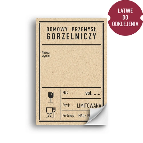 Samolepiace etikety 60x90 mm na fľaše, vodku, PRL, 20 ks. - 2 ['etikety PRL', ' samolepiaca etiketa', ' etiketa na lepenie', ' papierová etiketa', ' etiketa na fľaše', ' etiketa na sklo', ' vintage']