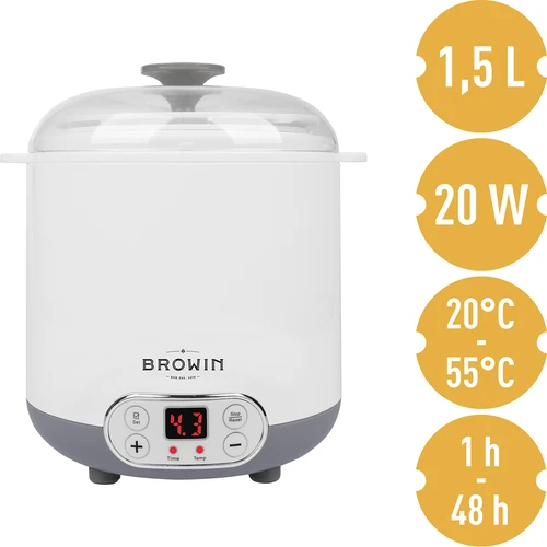 Sero-jogurtovač s termostatom 1,5 L - 5 ['domáci jogurt', ' na jogurt', ' na syr', ' vegánsky jogurt', ' grécky jogurt', ' raňajkový syr', ' zariadenie na jogurt', ' ako urobiť jogurt']