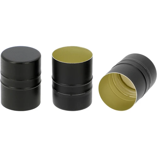 Skrutkovací uzáver na fľaše fi28/38, čierny, 8 ks - 2