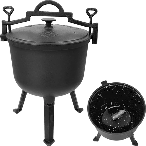 Smaltovaný kotlík, 10 l, liatinový