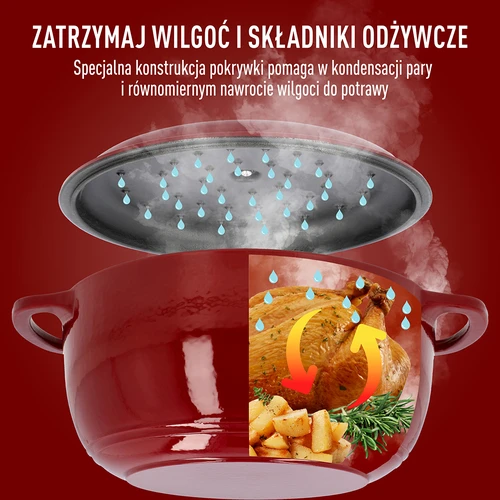 Smaltovaný liatinový hrniec - bordový, 5,8L - 6 ['liatinové hrnce', ' smaltované liatinové hrnce', ' liatinové nádoby', ' výhody liatinových nádob', ' smaltovaná liatina', ' varenie v liatinovom hrnci', ' liatinový hrniec so smaltom', ' hrniec v farbe ecru', ' hrniec v bordovej farbe', ' hrniec v šalviovej farbe', ' prečo variť v liatinových hrncoch', ' na darček', ' aké liatinové hrnce vybrať']