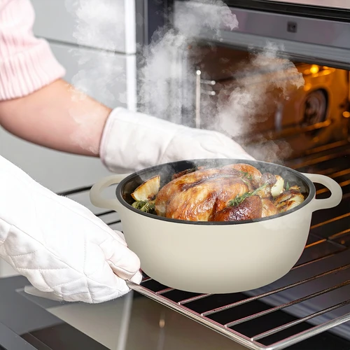 Smaltovaný liatinový hrniec – ecru, 5,8 l - 8