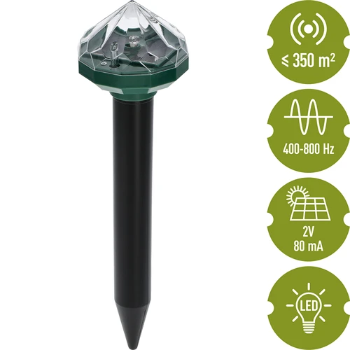 Solárny odpudzovač krtkov s LED lampou - 7 ['odpudzovač', ' odpudzovač krtkov', ' ultrazvukový odpudzovač', ' solárny odpudzovač', ' odpudzovač s LED lampou']
