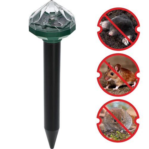 Solárny odpudzovač krtkov s LED lampou - 6 ['odpudzovač', ' odpudzovač krtkov', ' ultrazvukový odpudzovač', ' solárny odpudzovač', ' odpudzovač s LED lampou']