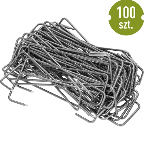 Špendlíky na agrotextíliu typu L 100ks. - 4 ['na upevnenie agrotextílie', ' kolíky na agrotextíliu', ' kotvy na agrotextíliu', ' špendlíky L', ' na sieť proti krtom', ' špendlík na agrotextíliu']