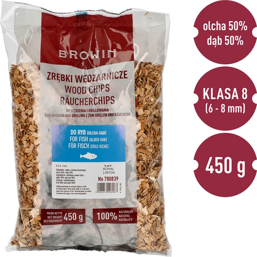 Štiepky na údenie/grilovanie, 50% dub + 50% jelša, 450 g, trieda 8 - 3