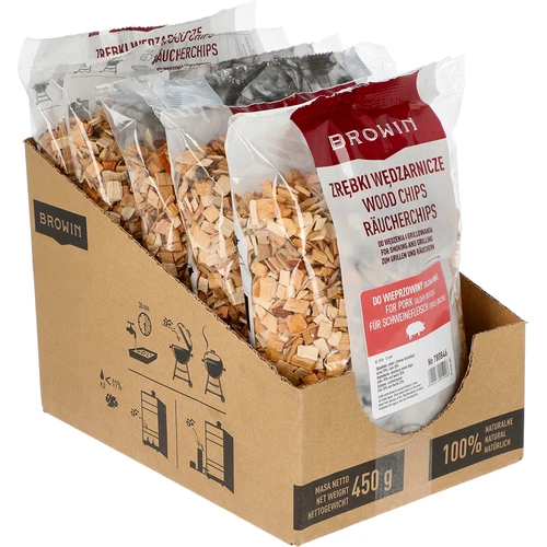 Štiepky na údenie/grilovanie bravčového mäsa - mix (70% jelša, 30% buk), 450 g, kl.10 - 2