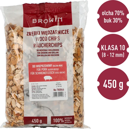Štiepky na údenie/grilovanie bravčového mäsa - mix (70% jelša, 30% buk), 450 g, kl.10 - 3