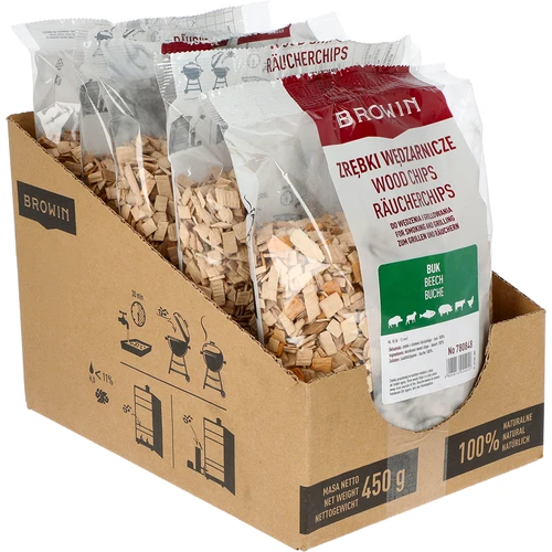 Štiepky na údenie/grilovanie, buk, 450 g, frakcia 10 - 2
