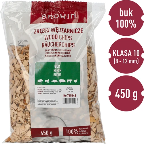 Štiepky na údenie/grilovanie, buk, 450 g, frakcia 10 - 3