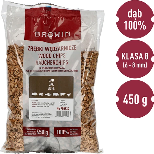 Štiepky na údenie/grilovanie, dub, 450 g, kl. 8 - 2 ['údenárske štiepky', ' štiepky na údenie', ' štiepky na gril', ' štiepky na grilovanie', ' údenársky dym', ' dubové štiepky', ' štiepky z dubu', ' štiepky na údenie mäsa', ' univerzálne štiepky', ' štiepky do údiarne', ' štiepky na ryby', ' štiepky na hydinu', ' štiepky na hovädzinu', ' štiepky na bravčovinu', ' štiepky na jahňacinu', ' štiepky na divinu']