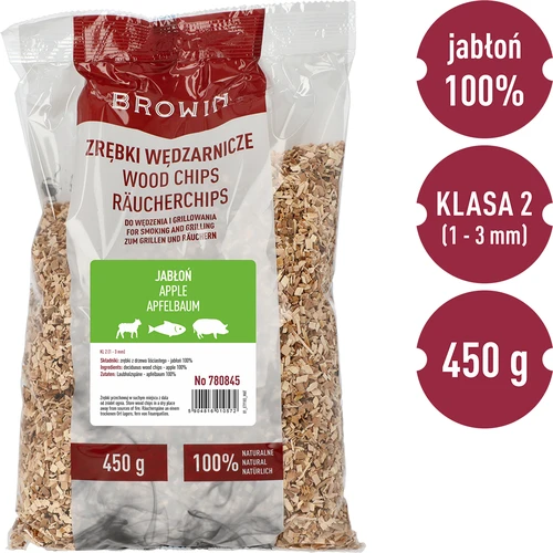 Štiepky na údenie/grilovanie, JABLOŇ – 450 g, trieda 2 - 2