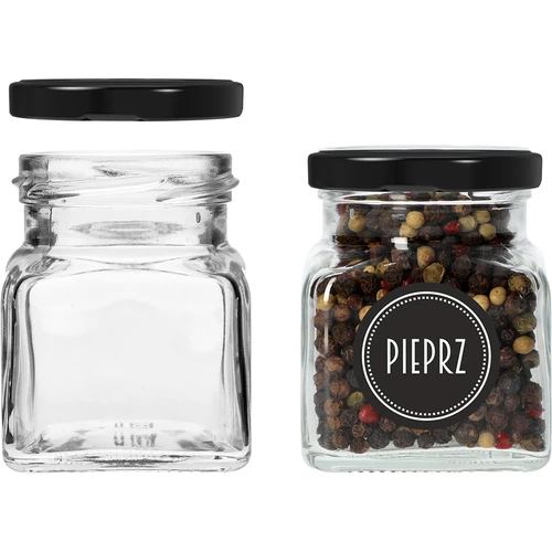 Súprava 12 x pohár 120ml + 30 etikiet na označovanie korenín - 7 ['nálepky na koreniny', ' etikety na poháre', ' etikety na nádoby', ' nálepky na nádoby s koreninami', ' nálepky na bylinky', ' čierne nálepky na koreniny', ' samolepiace etikety na koreniny', ' nálepky na poháre', ' poháre', ' malé poháre', ' pohárik', ' sklenený pohár', ' sklenené poháre', ' pohár s viečkom', ' poháre na koreniny', ' pohár na bylinky', ' pohár 120ml']