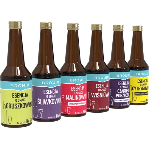 Súprava 6 esencií - OVOCNÁ 6x40 ml - 2 ['súprava esencií do domácich nápojov', ' príchuť browin', ' esencie do pálenky', ' esencie do alkoholu', ' ovocné príchute', ' súprava esencií', ' súprava príchutí do alkoholov', ' ovocné likéry', ' ovocné nálevy', ' hruškovica', ' citrónovica', ' višňovica', ' malinový likér', ' likér z čiernych ríbezlí', ' nápad na darček', ' nápad na domácu párty', ' atraktívne nápoje']