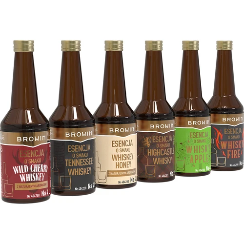 Súprava 6 esencií - WHISK(E)Y 6x40 ml - 2 ['esencia chuti', ' príchuť whisky', ' esencia whisky', ' príchuť whiskey', ' esencia whiskey', ' esencia', ' príchuť do alkoholu', ' arómy do alkoholu', ' esencie do pálenky', ' príchute do pálenky', ' chuťové arómy', ' súprava chuťových príchutí', ' chuťové esencie v súprave', ' aróma do whisky', ' whiskey', ' esencia s prírodnou arómou', ' esencia gold', ' americká whiskey', ' domáca whisky fire', ' orange', ' klasická', ' honey', ' chuťová whiskey']