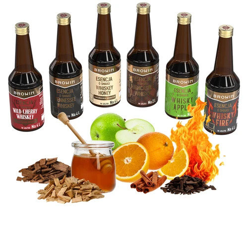 Súprava 6 esencií - WHISK(E)Y 6x40 ml - 3 ['esencia chuti', ' príchuť whisky', ' esencia whisky', ' príchuť whiskey', ' esencia whiskey', ' esencia', ' príchuť do alkoholu', ' arómy do alkoholu', ' esencie do pálenky', ' príchute do pálenky', ' chuťové arómy', ' súprava chuťových príchutí', ' chuťové esencie v súprave', ' aróma do whisky', ' whiskey', ' esencia s prírodnou arómou', ' esencia gold', ' americká whiskey', ' domáca whisky fire', ' orange', ' klasická', ' honey', ' chuťová whiskey']