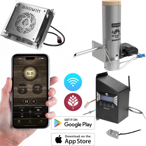 Súprava dragON pre udiareň – moduly IQ s Wi‑Fi a generátor dymu JET 2 LONG s popolníkom