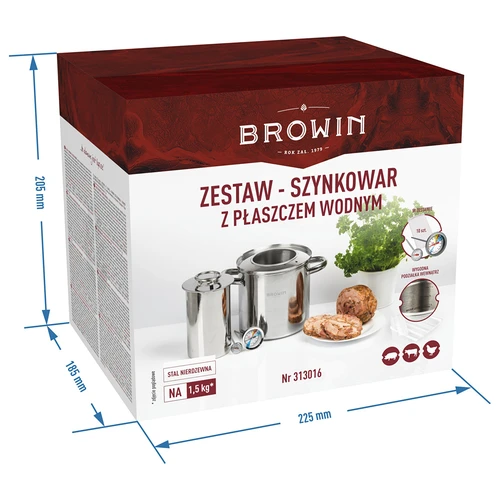 Súprava s vodným plášťom - šunkovar 1,5 kg + hrniec - 16 ['šunkovar', ' šunkovar 1', '5 kg', ' šunkovar s hrncom', ' šunkovar s vodným plášťom', ' jedlá zo šunkovaru', ' jedlá zo šunkovara', ' pokrmy zo šunkovaru', ' pokrmy zo šunkovara', ' šunkovar s hrncom', ' šunkovar s golierom', ' vrecká do šunkovaru', ' vrecká do šunkovara', ' teplomer do šunkovaru', ' teplomer do šunkovara', ' šunka zo šunkovaru', ' šunka zo šunkovara', ' dusené mäso zo šunkovaru', ' dusené mäso zo šunkovara', ' súprava so šunkovarom', ' darček']