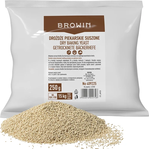Sušené pekárske droždie, 250g  - 1 ['pekárske droždie', ' pekárske droždie', ' na pečenie chleba', ' na pečenie pečiva', ' na kysnuté cesto', ' instantné droždie', ' droždie na pizzu', ' domáci chlieb', ' domáca pizza', ' potravinárske droždie', ' droždie na slané a sladké pečivo', ' zostaňte doma', ' overené droždie', ' domáce pečenie', ' najlepšie pečenie']