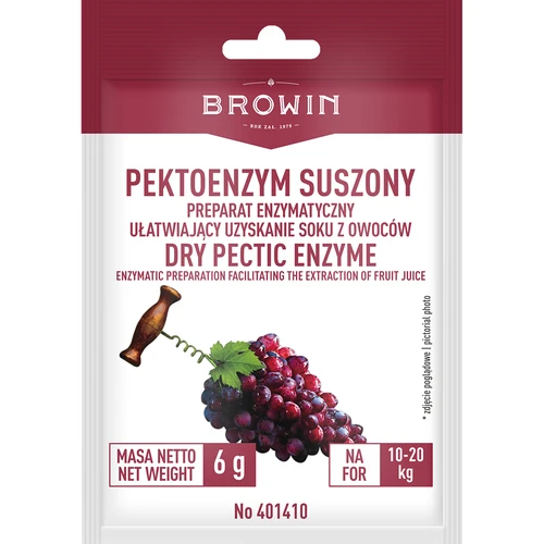 Sušený pektoenzým  - 1 ['pektoenzým na víno', ' pektoenzým na čírenie', ' pektoenzým na kvas', ' čírenie vína', ' prostriedok na čírenie vína', ' číriaci prostriedok', ' na čírenie vína']