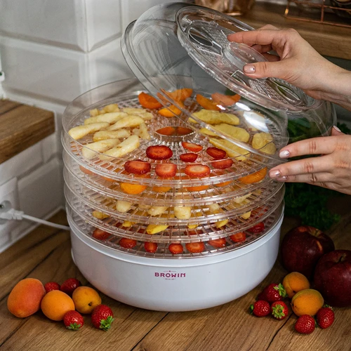Sušička na huby, ovocie, zeleninu a bylinky 125 W - 12 ['sušičky na potraviny', ' sušička na huby', ' sušička na ovocie', ' sušenie zeleniny', ' sušenie mäsa', ' sušička na zeleninu', ' sušenie potravín', ' sušenie jedla', ' kuchynská sušička']