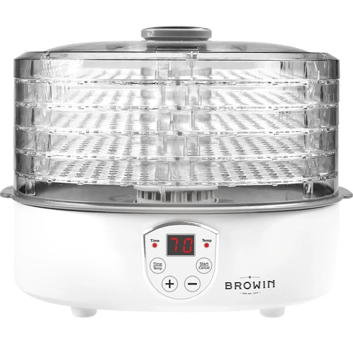 Sušička na huby, ovocie, zeleninu a bylinky s reguláciou teploty, 240W, transparentná  - 1 ['sušička na potraviny', ' sušička na huby', ' sušené ovocie', ' sušená zelenina', ' skladovanie potravín', ' sušenie potravín', ' sušičky na potraviny', ' regulácia teploty', ' transparentná sušička', ' dehydrátor']