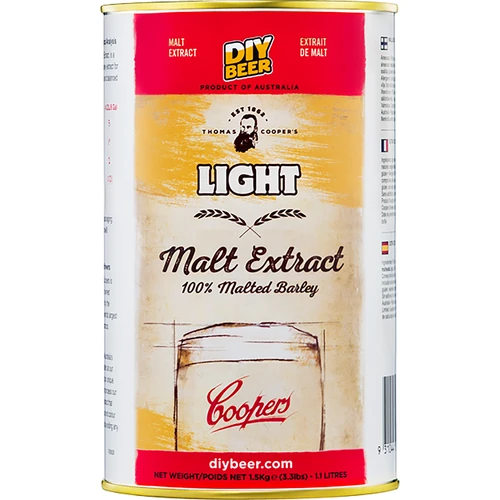 Svetlý sladový extrakt Coopers Light  - 1 ['sladový extraktsladový', ' sladový extrakt v prášku', ' jačmenný sladový extrakt', ' ako vyrobiť sladový extrakt', ' sladový extrakt 14kg', ' pivo zo sladového extraktu', ' suchý sladový extrakt', ' nesladený sladový extrakt', ' coopers']