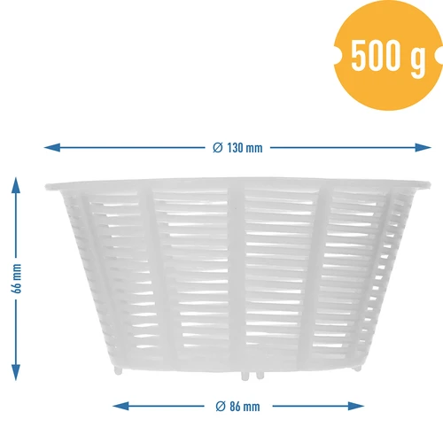 Syrárska forma okrúhla Ø 13 x 7 cm na 500 g - 4 ['forma na syr', ' syrárstvo', ' ricotta', ' ako vyrobiť syr', ' syrárska forma', ' domáci syr', ' forma na syr', ' domáci syr', ' syr s syridlom', ' forma na syrársku lis']