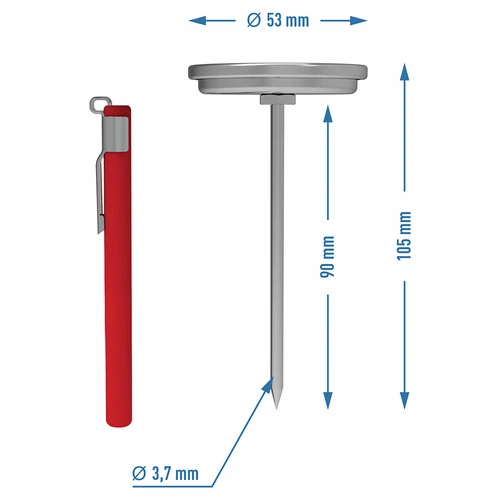 Teplomer do šunkovaru 0,8 kg (0°C do +120°C) 9,0cm - 4