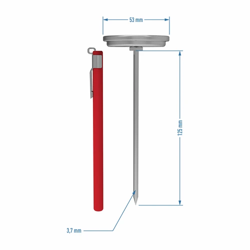 Teplomer do šunkovaru 1,5kg a 3kg (0°C do +120°C) 12,5cm - 4 ['teplomer na mäso', ' do šunkovaru', ' do šunkovara', ' šunkovar', ' teplomer na varenie údenín', ' šunkovar 1', '5 kg a 3 kg', ' farebný ciferník', ' jedlá zo šunkovaru', ' pokrmy zo šunkovara']