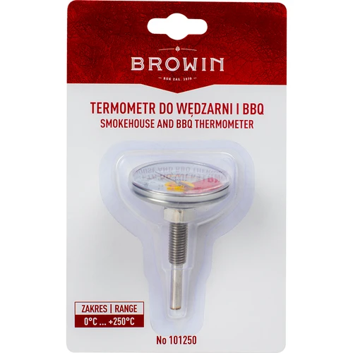 Teplomer do údiarne a BBQ (0°C do +250°C) 6,0cm - 6 ['teplota údenia', ' na údenie', ' teplomer na gril', ' na grilovanie', ' teplomer na údenie', ' údiarenský teplomer', ' teplomer do údiarne']