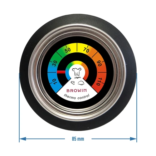 Teplomer-držiak na pokrievku (0°C do +120°C) Ø8,5cm - 3 ['kuchynské teplomery', ' teplomer-držiak na hrnce', ' teplomer na pokrievku', ' držiak s teplomerom', ' gombík s teplomerom', ' termokontrolér na pokrievku']