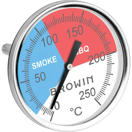 Teplomer na údiarňu a BBQ (0°C do +250°C) 5,2cm  - 1 ['teplomer na bbq', ' teplomer na gril', ' teplomer na barbeque', ' teplomer na údiarňu', ' teplomer na mäso na grilovanie']