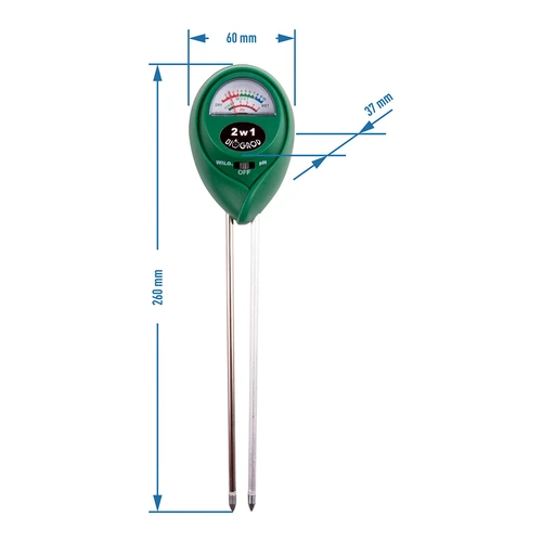 Tester pôdy 2v1 - pH, vlhkosť - 4 ['tester pôdy 2v1', ' tester pôdy s phmetrom', ' pH meter', ' vlhkomer do pôdy', ' tester pôdy biozáhrada', ' biozáhrada tester', ' ph meter do pôdy']