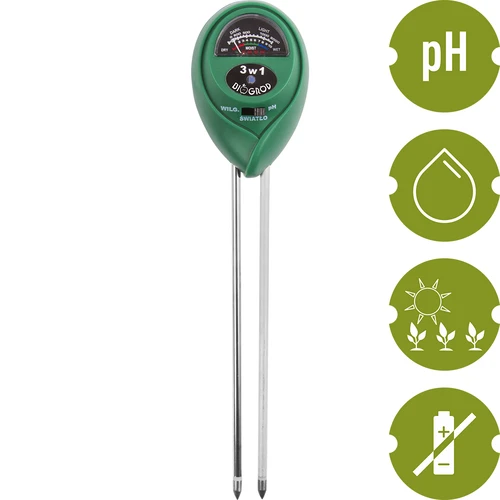 Tester substrátu 3v1 - pH, vlhkosť, slnečné žiarenie - 2 ['meranie ph', ' ph meter', ' ph meter do pôdy', ' analýza pôdy', ' ph pôdy', ' merač ph pôdy', ' merač vlhkosti pôdy', ' merač vlhkosti zeme', ' meranie vlhkosti pôdy', ' vlhkosť pôdy', ' senzor vlhkosti pôdy', ' ako zmerať vlhkosť pôdy', ' slnečné žiarenie', ' analýza slnečného žiarenia', ' senzor slnečného žiarenia']