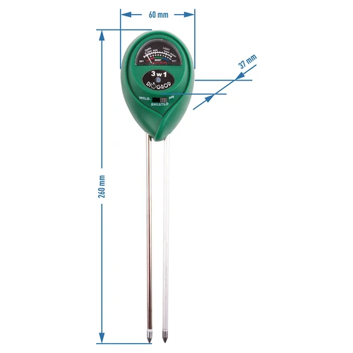 Tester substrátu 3v1 - pH, vlhkosť, slnečné žiarenie - 4 ['meranie ph', ' ph meter', ' ph meter do pôdy', ' analýza pôdy', ' ph pôdy', ' merač ph pôdy', ' merač vlhkosti pôdy', ' merač vlhkosti zeme', ' meranie vlhkosti pôdy', ' vlhkosť pôdy', ' senzor vlhkosti pôdy', ' ako zmerať vlhkosť pôdy', ' slnečné žiarenie', ' analýza slnečného žiarenia', ' senzor slnečného žiarenia']
