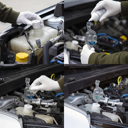 Tester tesnenia pod hlavou - 6 adaptérov, 100 ml kvapaliny - 5