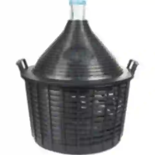 Balón na víno 25 L v plastovom koši