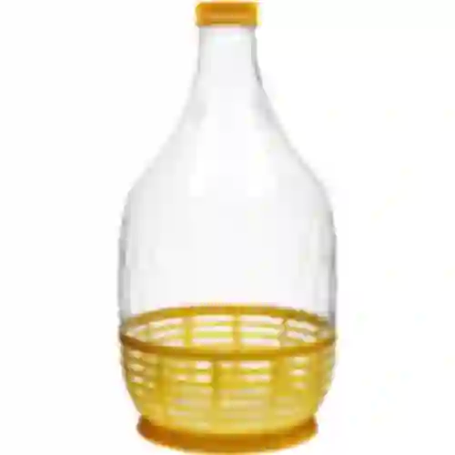 Demižón Dama 5 L PET, s uzáverom a košíkom