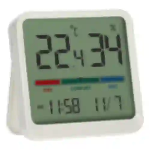 Elektronický izbový teplomer, biely
