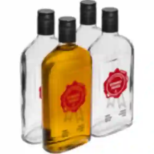 Fľaša 0,5 L s uzáverom a 2-farebnou potlačou Výborný Nápoj - 4 ks.