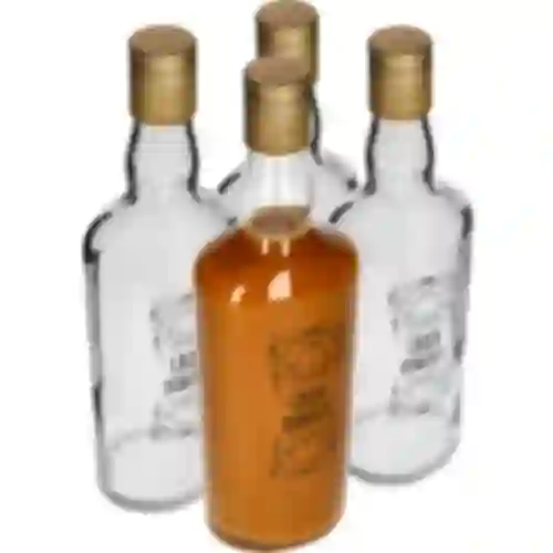 Fľaša 0,5 L s uzáverom a potlačou Domáci likér - 4 ks