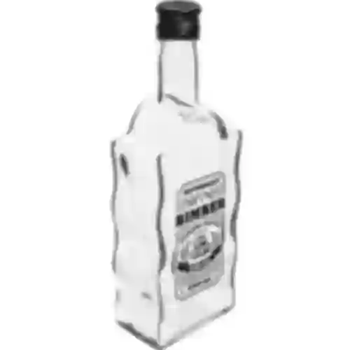 Fľaša Kláštorná 0,5 L s čiernym uzáverom a potlačou Pálenka